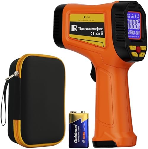 Dual-Laser Infrared Thermometer, -58°F to 2732°F (-50°C to 1500°C) Temperature Gun, 50:1 Non-Contact Temp Gun for Metal Smelting, Furnace, HVAC, Pizza Oven & Engine Diagnostics