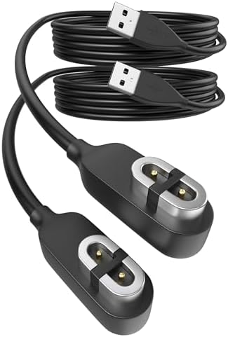 2 Pack Charging Cable for SHOKZ OpenRun/OpenRun Pro/OpenRun Mini/OpenRun Pro Mini/OpenComm/OpenComm 2,for AfterShokz Aeropex,Magnetic Shokz Charger Compatible for SHOKZ/AfterShokz Headphones