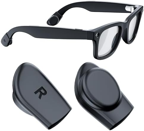 Eyeglass Ear Grip for Ray Ban Meta Gen 2/1, Anti-Slip Silicone Ear Cushion Compatible with Meta Wayfarer/Skyler/Headliner Smart Glasses, lightweight and Comfortable Glasses Accessories, Matte Black